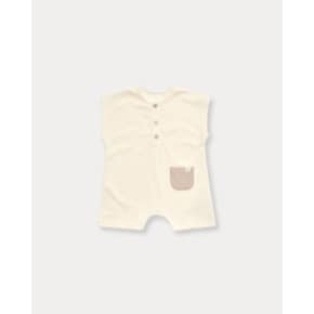 헤론 점프수트 - 크림,오렌지 (6m~12m)