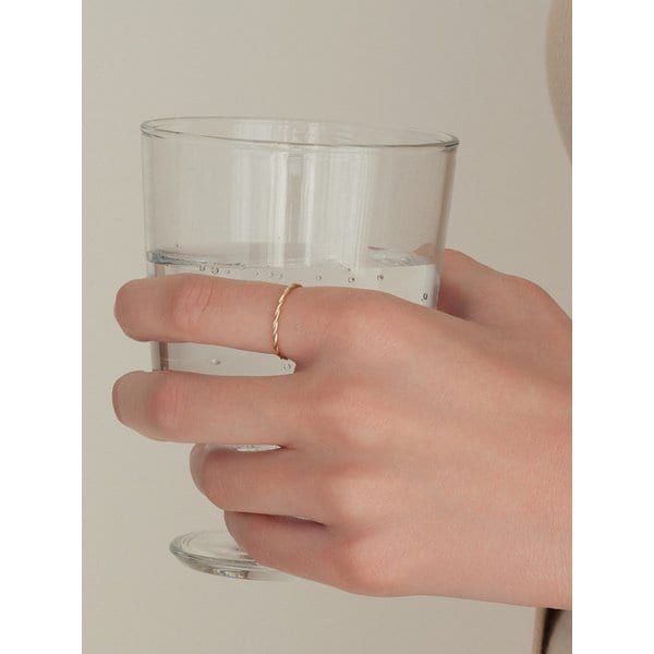 14k 슬림 로프 반지 (14k골드) LFR11