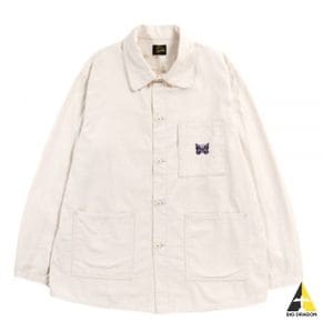 NEEDLES 니들스 D.N. Coverall Back Sateen White (NS181) (DN 커버울 자켓)