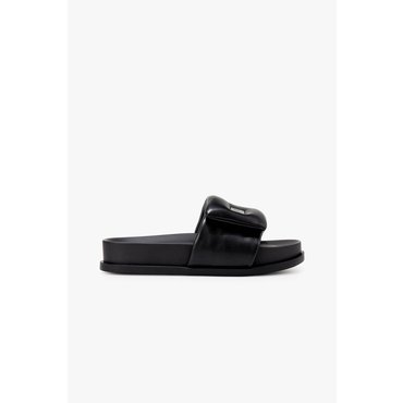 ARMANI EXCHANGE 여성 쿠셔닝 벨크로 스트랩 샌들(A425175500)블랙