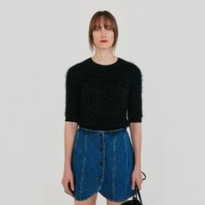 ZIGGIE Short Sleeve Knit Top - Black