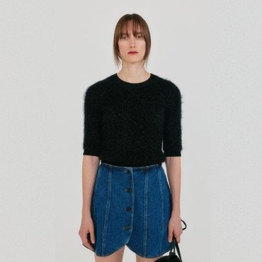 EENK ZIGGIE Short Sleeve Knit Top - Black