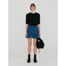 ZIGGIE Short Sleeve Knit Top - Black