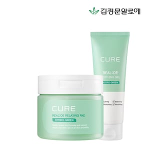 김정문알로에 큐어 피토그린 토너패드+리알로에 수딩젤 150ml_P339993664