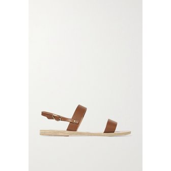 에이션트그릭샌들 클리오 가죽 샌들 브라운