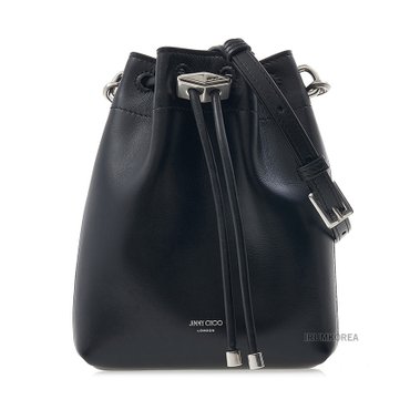지미추 SS25 여성 본본 숄더백 BON BON BCKT NS MN HUT BLACK ANTIQUE SILVER