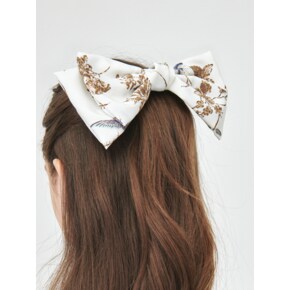 Brown Flower Layered Ribbon Hair Clip Ia119