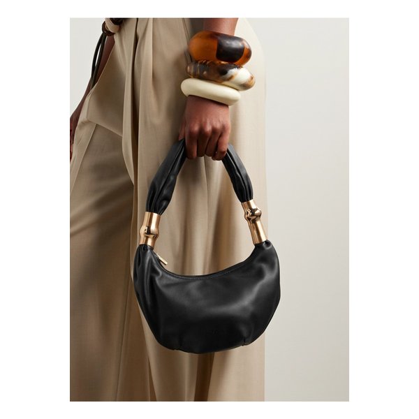 미알라 장식 가죽 숄더 백 블랙 46376663162936949