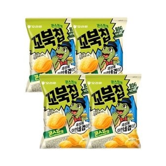  오리온 스낵 꼬북칩 콘스프맛 65g x 4개 / 간식 과자