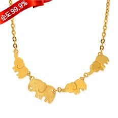 골드모아 여자 순금 목걸이 11.25g 24K [주얼코끼리 무광]