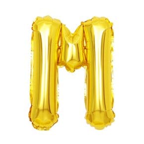 35cm 알파벳 호일 풍선 골드 M 생일이벤트 문자풍선 16인치