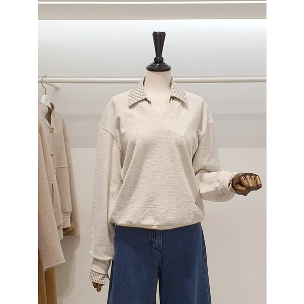 [파주점] 쥬크 주크 카라배색 드롭숄더 루즈핏 티셔츠 V261PSM904