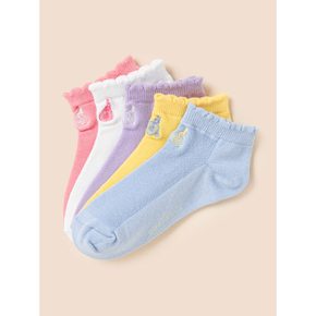 *시즌오프30%*[BEANPOLE KIDS] 여아 베이직 여름 양말 5족 SET  코랄 (BI43KTU017)