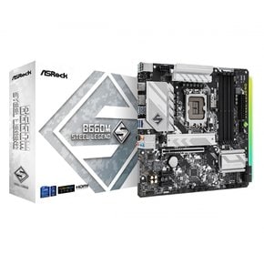 애즈락 메인보드 B660M Steel Legend Intel B660 시리즈 CPU(LGA1700) 대응 B660 Micro ATX