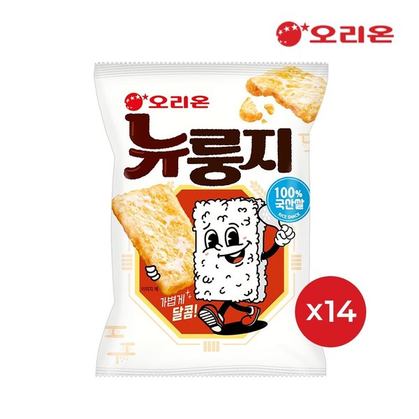 [100프로국산쌀] 오리온 뉴룽지(124g) x 14개