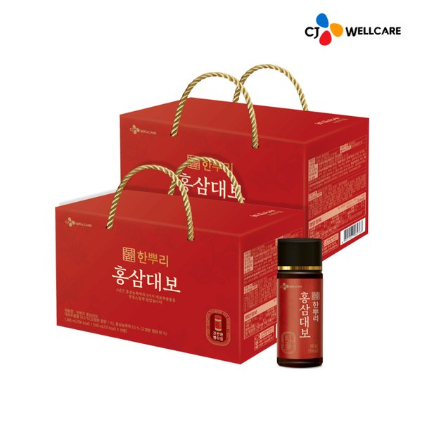 한뿌리 홍삼대보 100ml 10병 x 2개