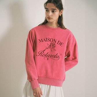 로라로라 PIGMENT ROSE SWEATSHIRT PINK