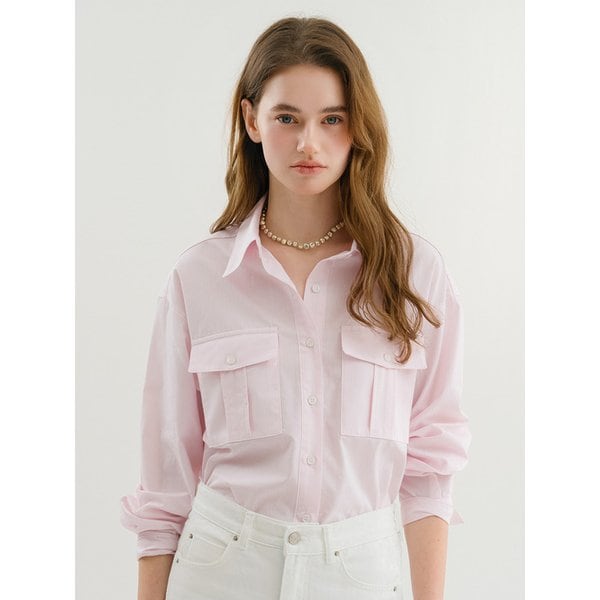 [리퍼브]D Stripe Tuck Pocket Shirt_2colors