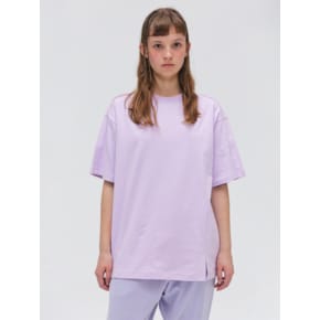 Unbalance Cut T-shirt - Violet