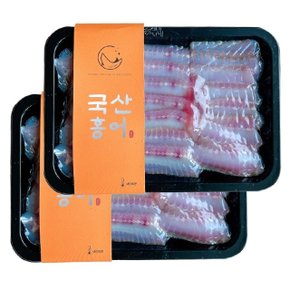 [S][백년수산] 국산 홍어 250g x 2팩 + [증정] 미니초장 2개