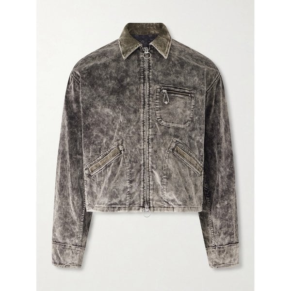 헌터 드리즐 코튼 벨벳 블루종 재킷 46376663162925221