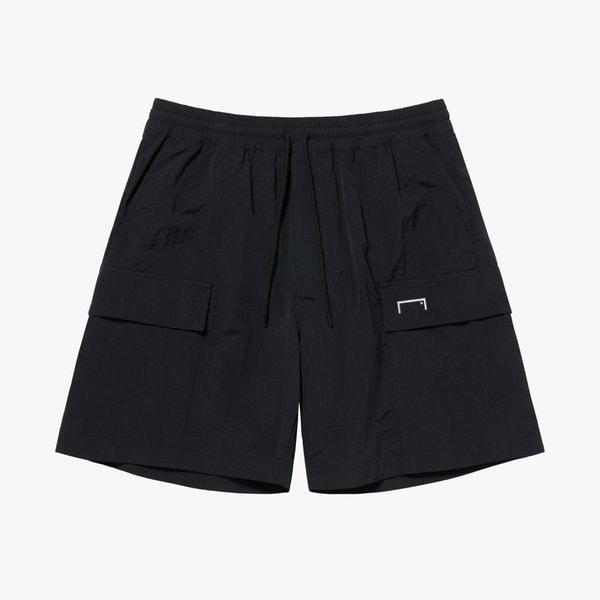 [여주점] TASLAN SMALL LOGO CARGO SHORTS-BLACK