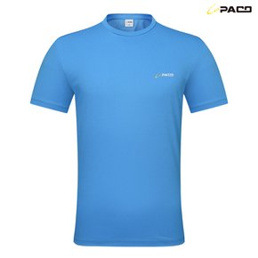 르파코 남자 여자 스포츠 운동 반팔 라운드 티셔츠 블루