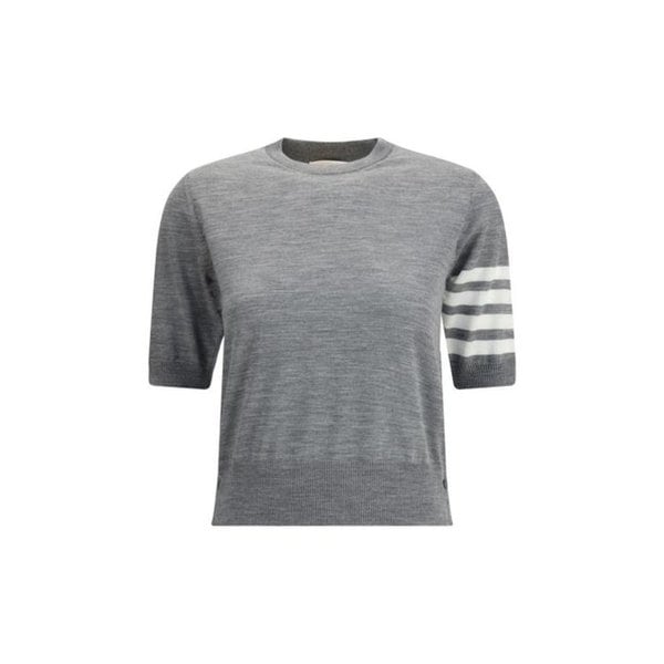 26SS 톰브라운 파인 메리노 울 4바 티셔츠 FKA471B Y1014 055 LT GRAY DOM