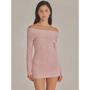 OFF SHOULDER KNIT MINI DRESS_T423DS501