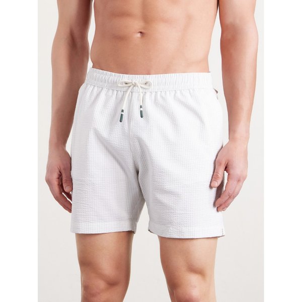 하트퍼드 스트레이트 레그 미드 렝스 스트라이프 시어서커 스윔 쇼츠 46376663163009507