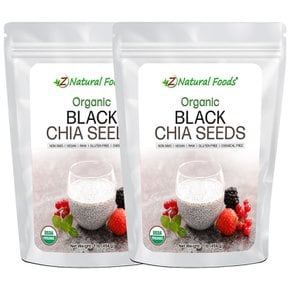 네츄럴푸드 유기농 블랙 치아씨드 454g 2팩 Black Chia Seeds