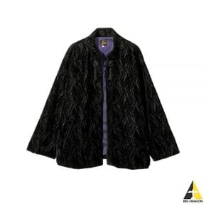 NEEDLES 니들스 Oriental Jacket - RCU Velvet Geometric Emb BLACK (NS119) (벨벳 오리엔탈 자