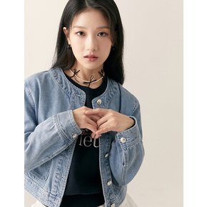 라운드넥 데님 자켓_RMJKF24G17