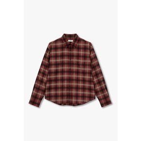 [MEN] 레드 옴브레 체크 긴팔 셔츠 9156321836061