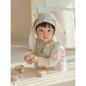 귀여운 날에 - 아기 스트라이프 토끼 보넷