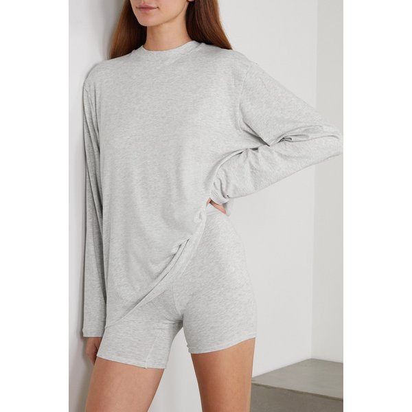 스킴스 보이프렌드 스트레치 모달 코튼 혼방 저지 티셔츠 라이트 헤더 그레이 13452677153464174