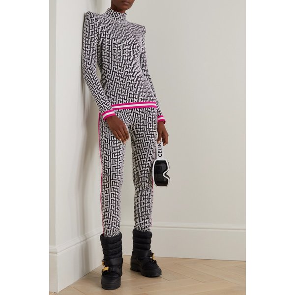 Jacquard-knit Wool-blend Leggings 블랙 1647597276308177