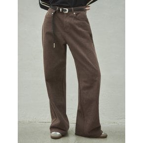 Wide Pigment Garment Dyeing Pants_CTD403(Brown)