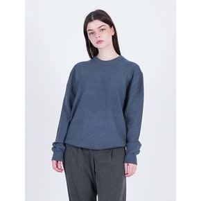 Soft Hazzy Wool Round Knit (Blue)