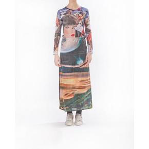 25SS 써네이 롱 스커트 RTWWSKR025 8186 annemarie print MULTICOLOR