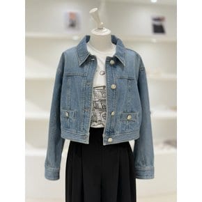 [여주점] 여성 레터링 자수 데님 자켓 (D242PSJ437)