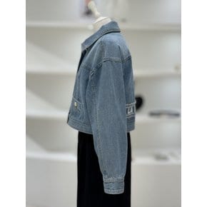 [여주점] 여성 레터링 자수 데님 자켓 (D242PSJ437)