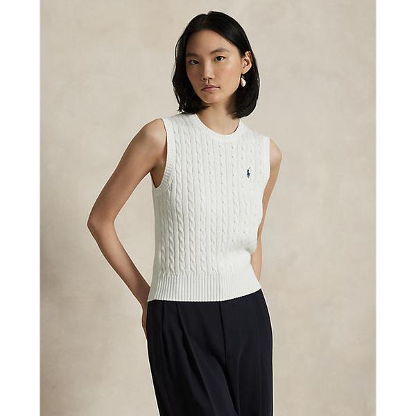 여성 케이블 니트 코튼 스웨터 베스트(WMPOSWENC021229100)