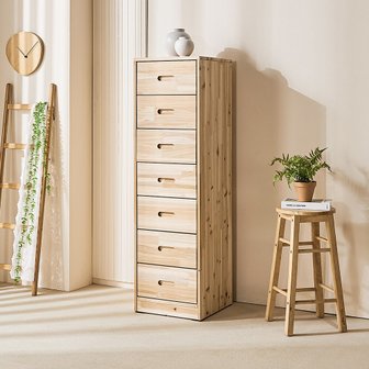 보루네오하우스 보루네오 엘리브 파인 400 삼나무 원목 7단 서랍장 nf092