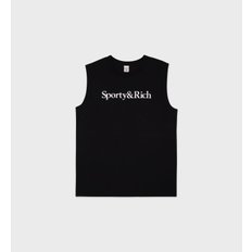 공식온라인 Serif Logo Muscle Tee 로고 나시 SRB1TS204BK