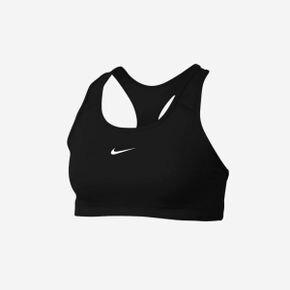 (W) 나이키 스우시 패드 스포츠 브라 블랙 - 아시아 (W) Nike Swoosh Pad Sports Bra Black - As