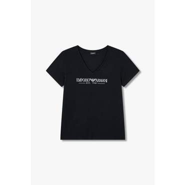 EMPORIO ARMANI 여성 숏 슬리브 브이넥 티셔츠(0825135505)