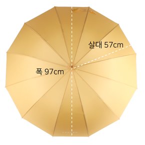 (1+1) 까르벵 12살대 네이처 우드 자동 장우산