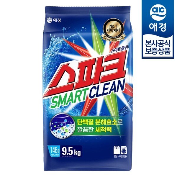 스파크 세탁세제 리필 9.5kg x1개