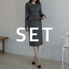 / (2종SET)샤론트 프릴자켓+미디스커트(SET77264)